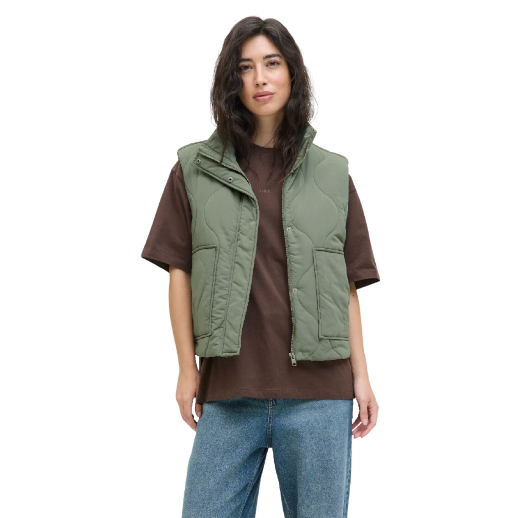 JJXX Serena Quilted Vest - Sea Spray
