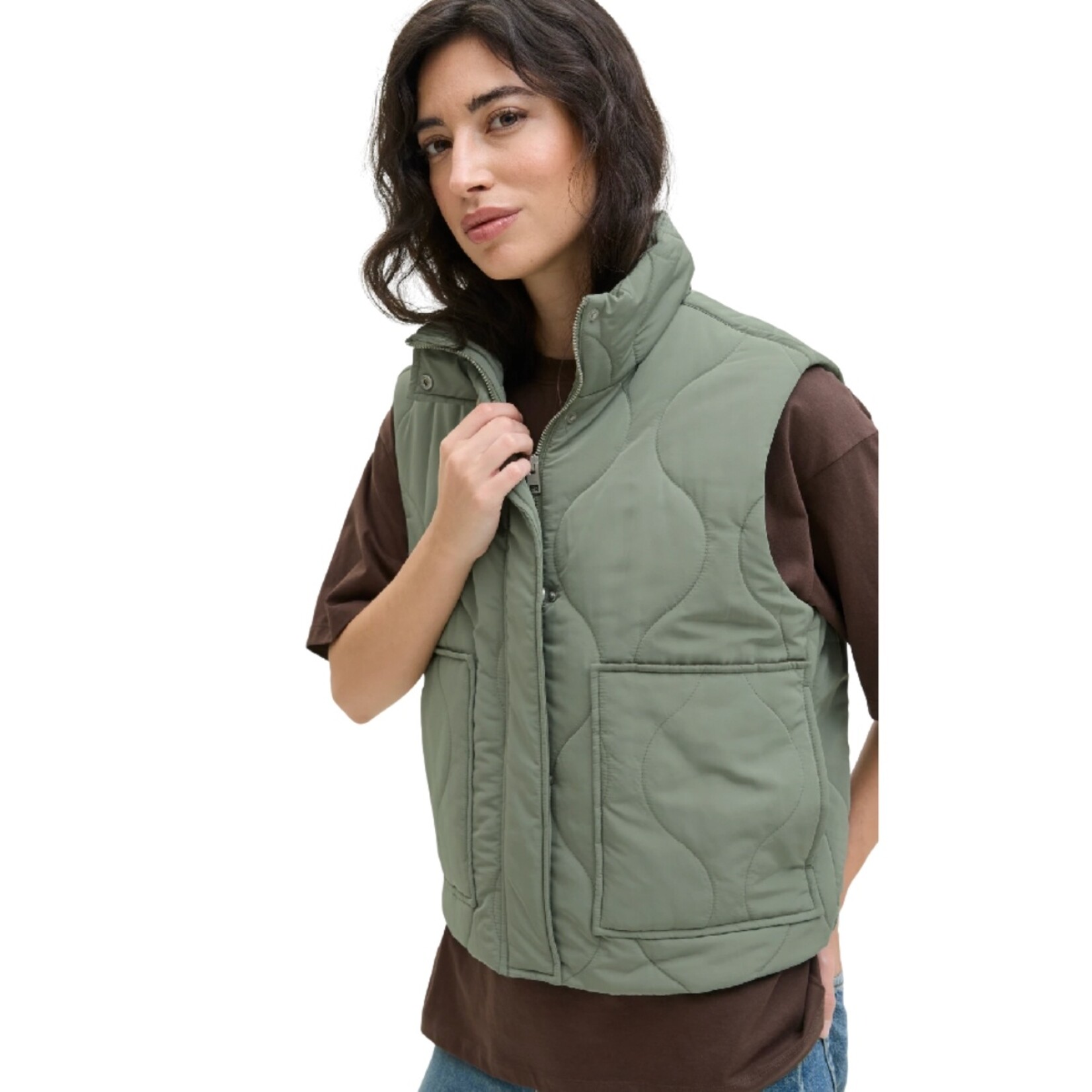 JJXX Serena Quilted Vest - Sea Spray