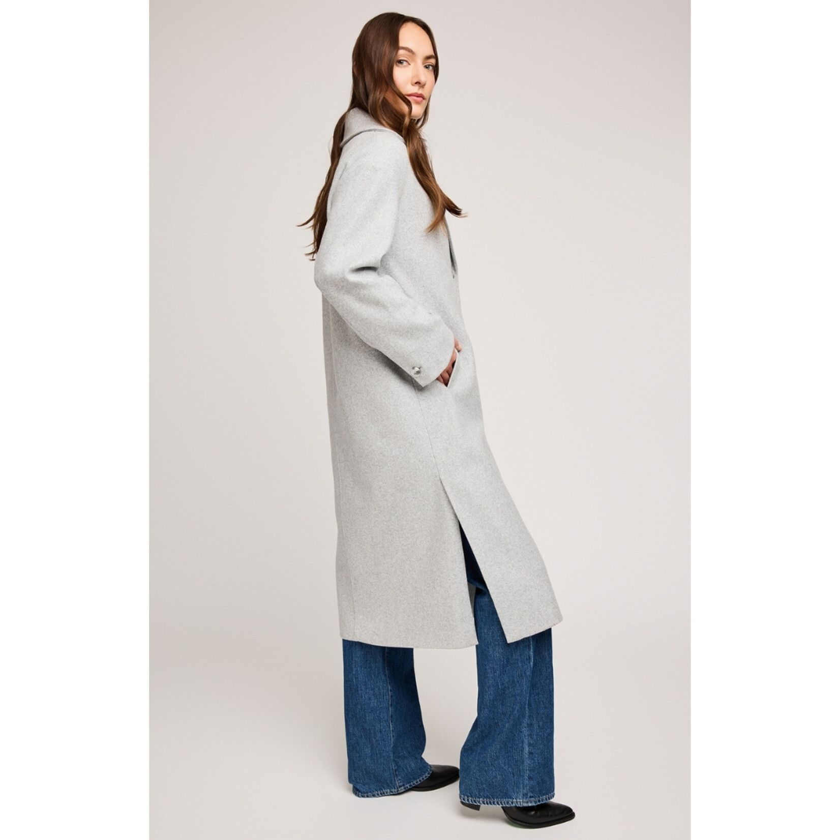 Gentle Fawn Agatha Long Coat - Heather Grey