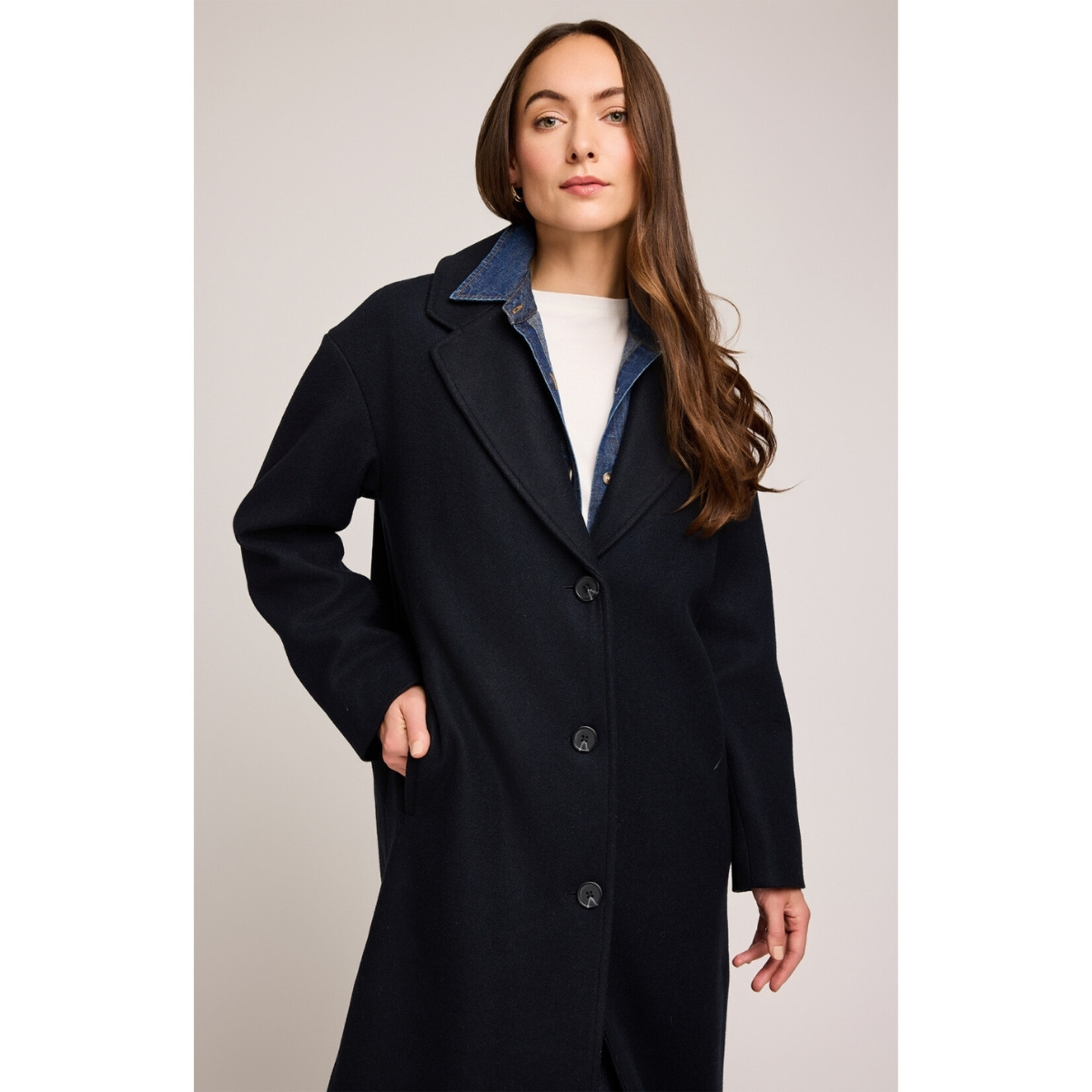Gentle Fawn Agatha Long Coat - Navy