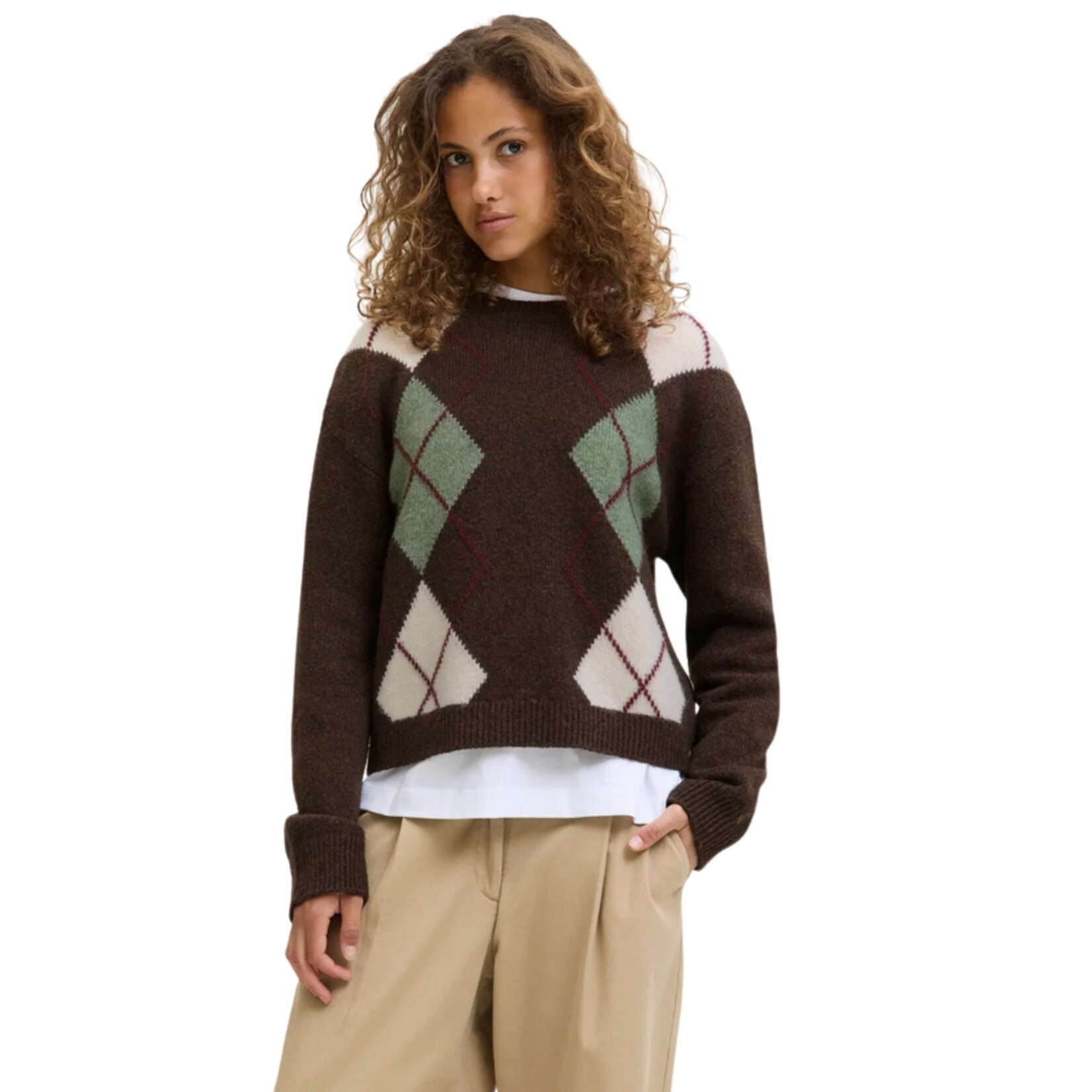 JJXX Harvi Argyle Knit