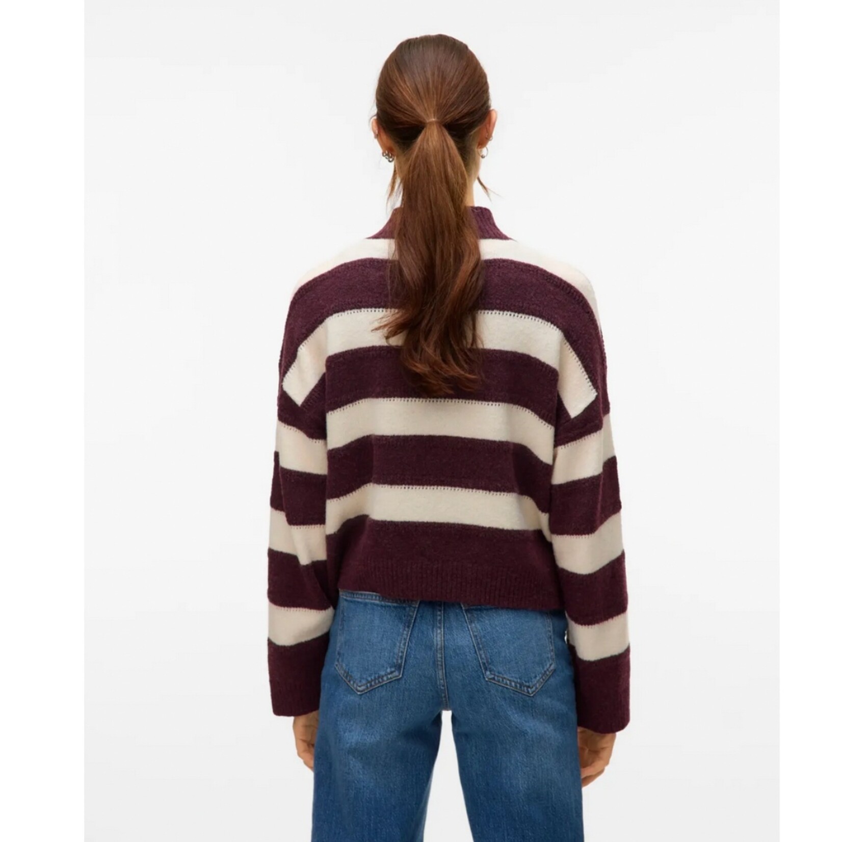 Vero Moda Milo Striped Mock Neck Knit