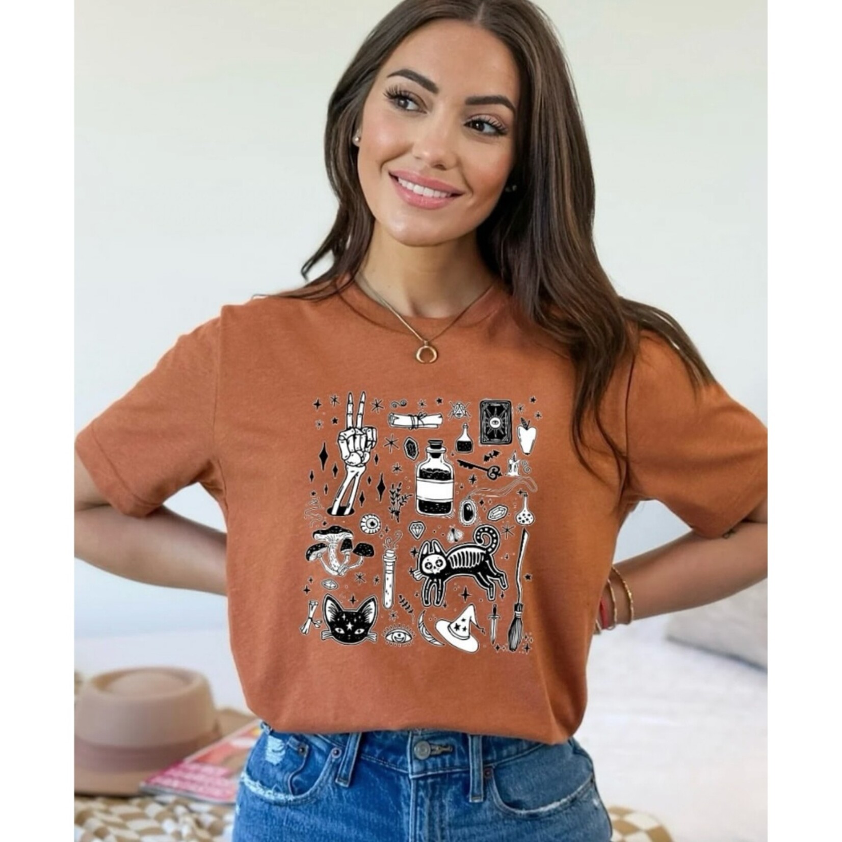 Wild Melon Designs Black Cat Collage Tee