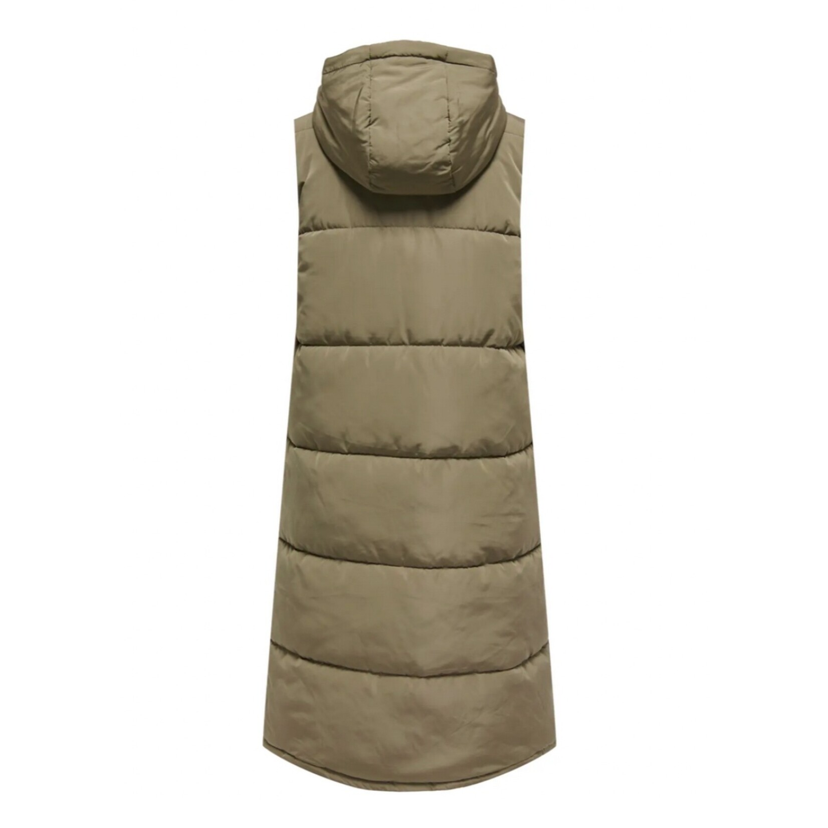Only Britt Long Puffer Vest - Sage Wood