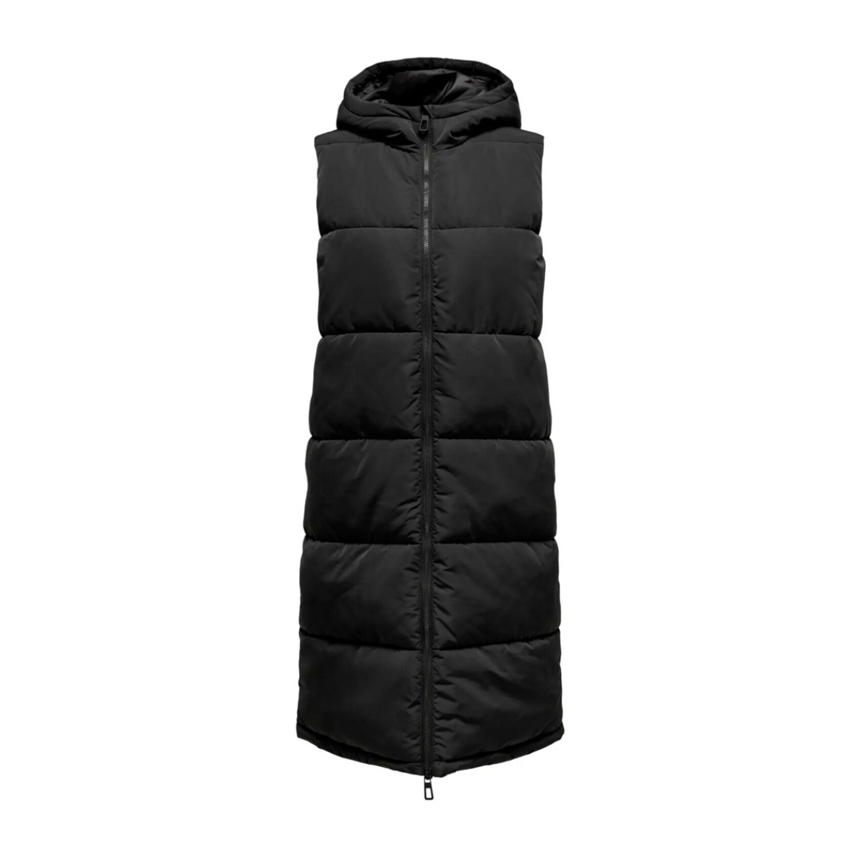 Only Britt Long Puffer Vest - Black