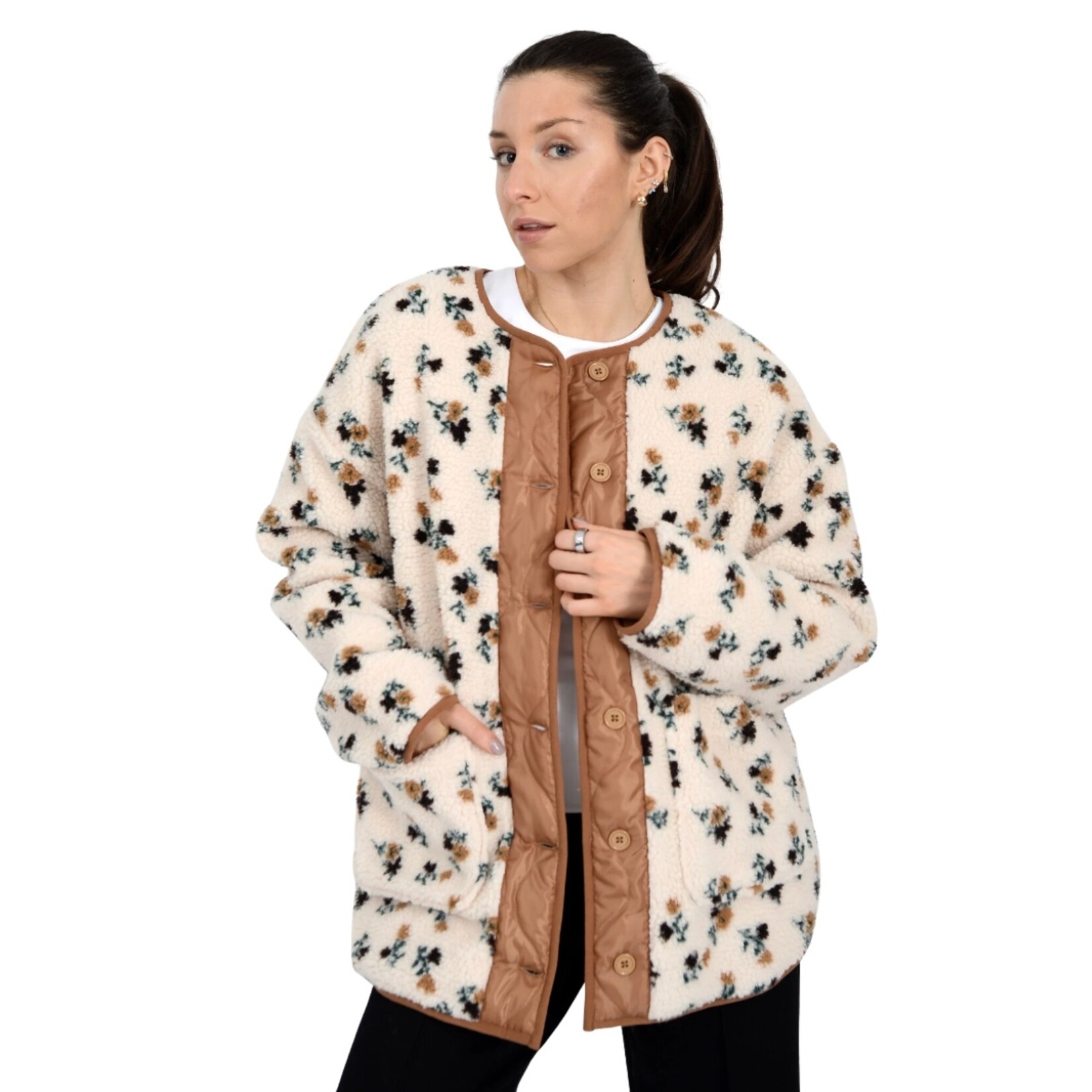 Sophia Floral Sherpa Jacket