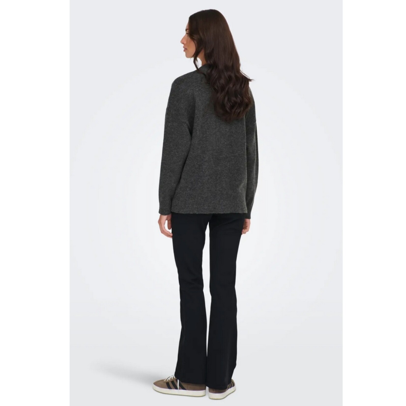 Only Whitney V-Neck Cardigan - Charcoal