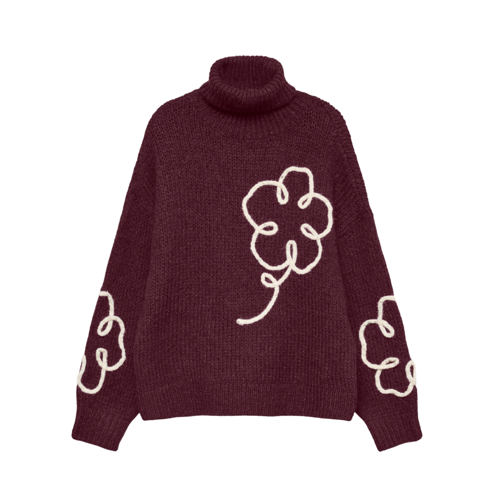 Vero Moda Flora Rollneck Knit - Wine