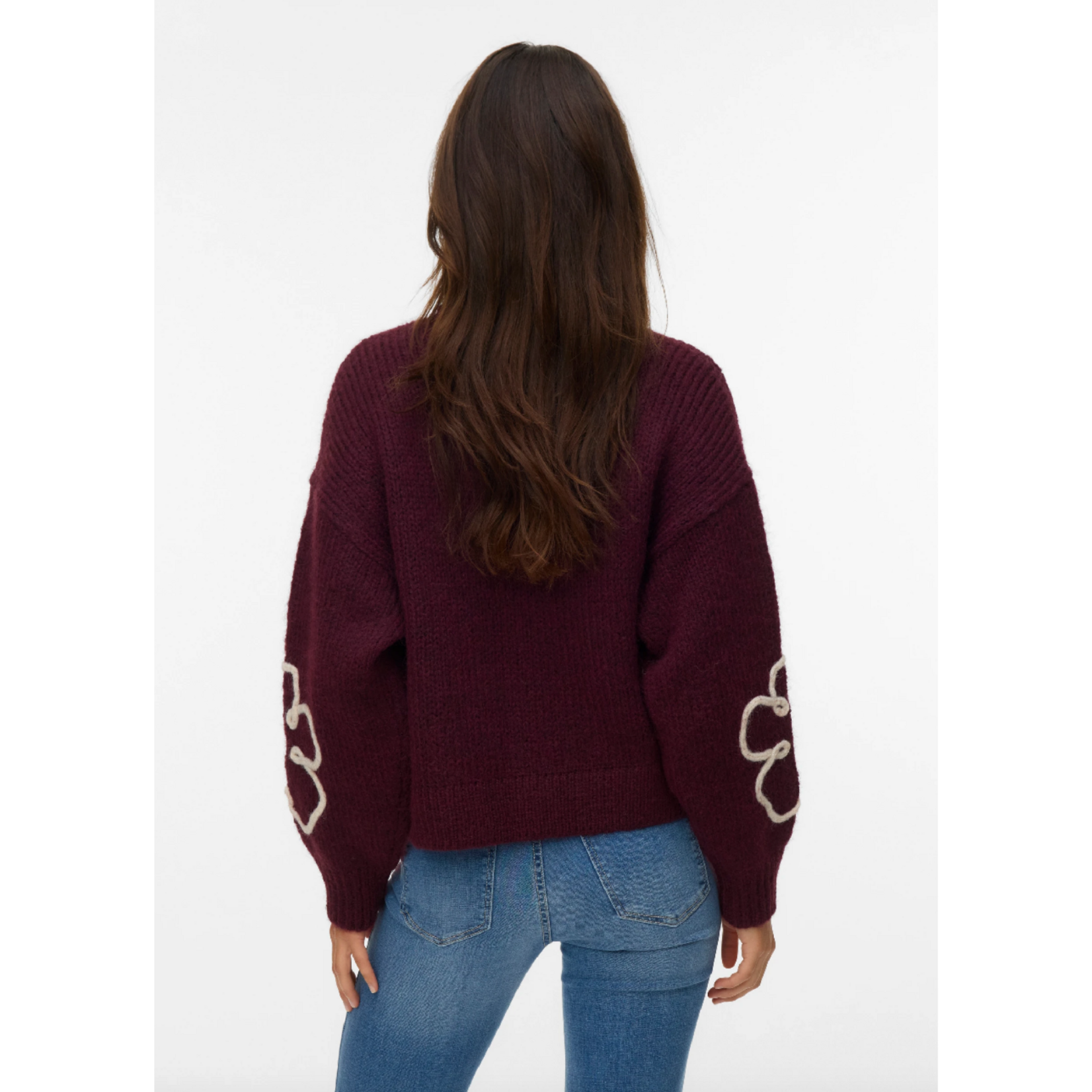 Vero Moda Flora Rollneck Knit - Wine