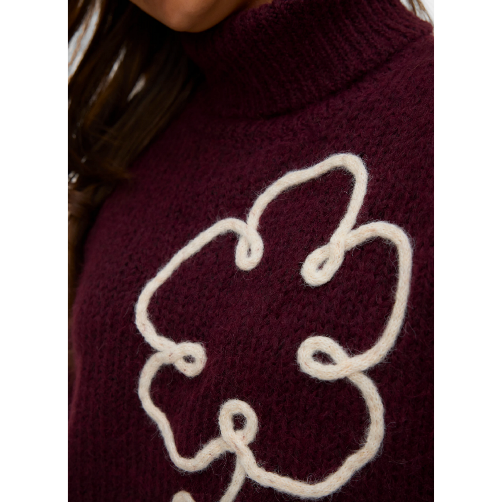 Vero Moda Flora Rollneck Knit - Wine