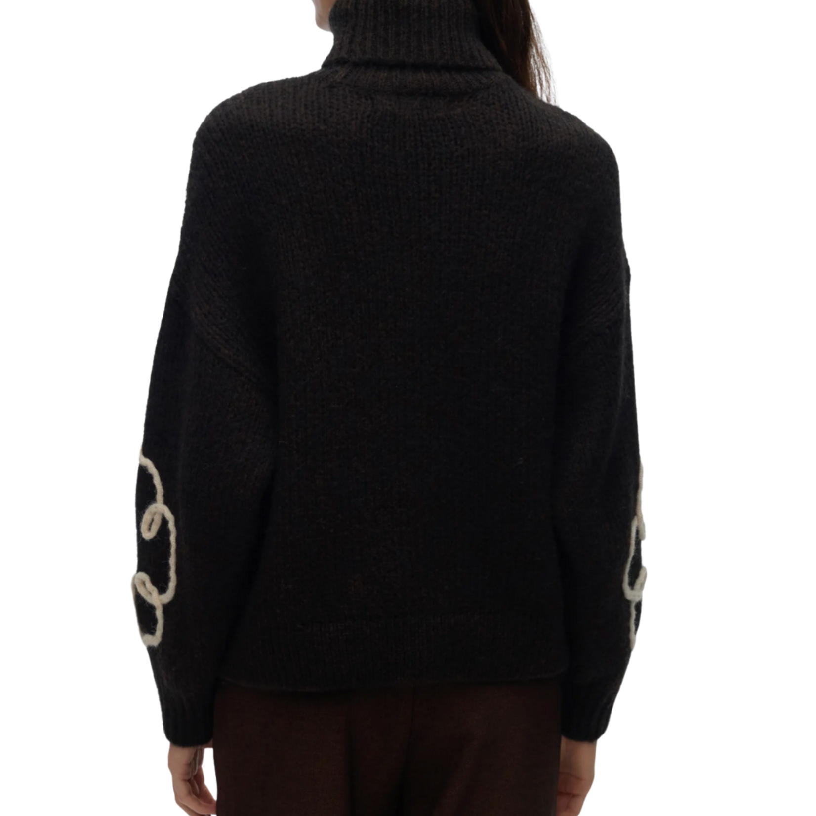 Vero Moda Flora Rollneck Knit - Chocolate