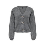 Only Adele Bow Knit Cardi - Grey