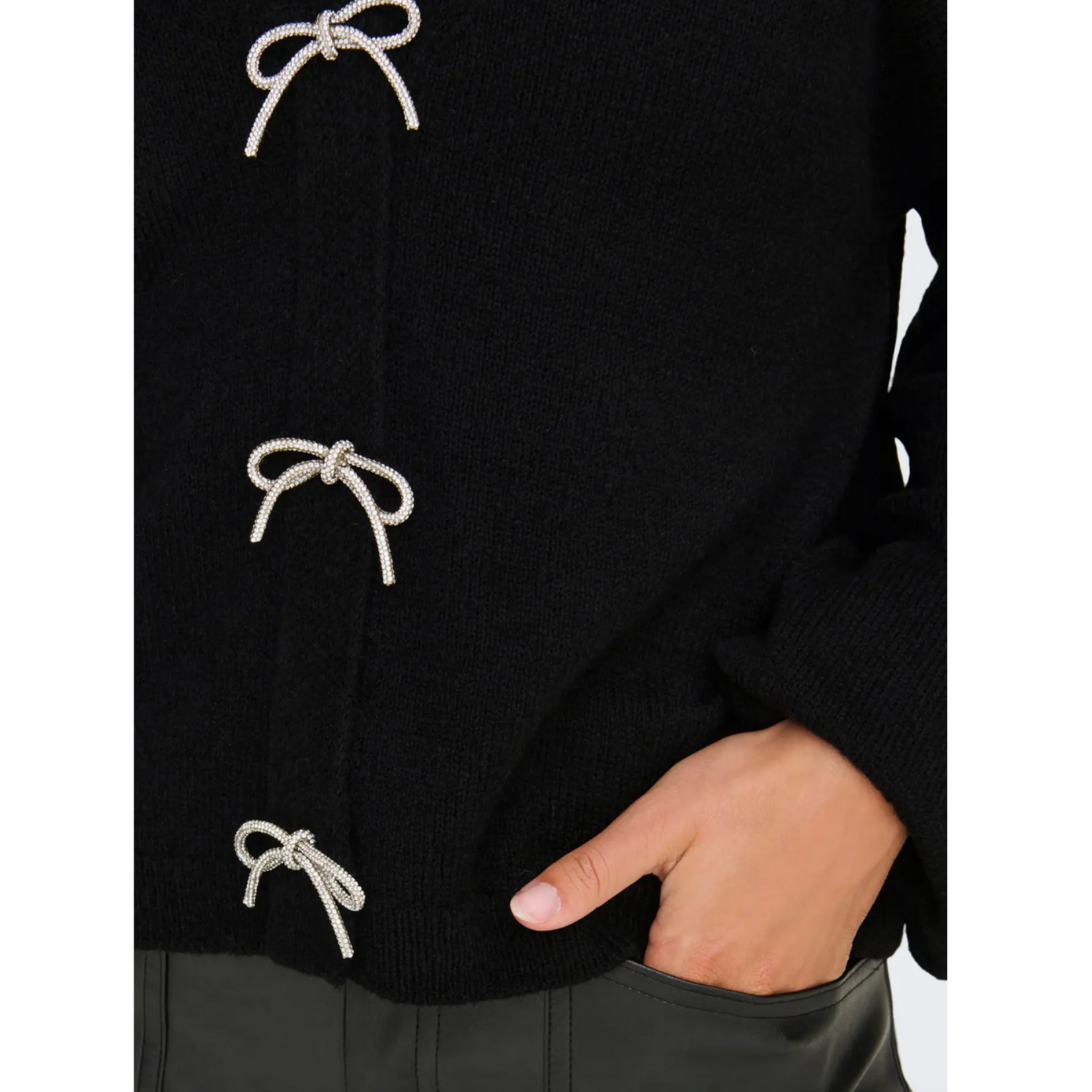 Only Adele Bow Knit - Black