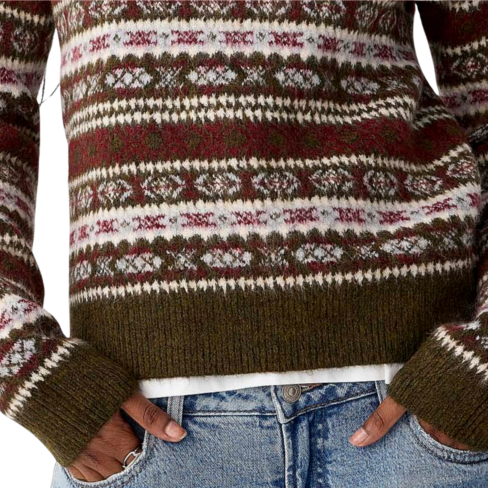 JJXX Farrah Fairisle Crew Knit