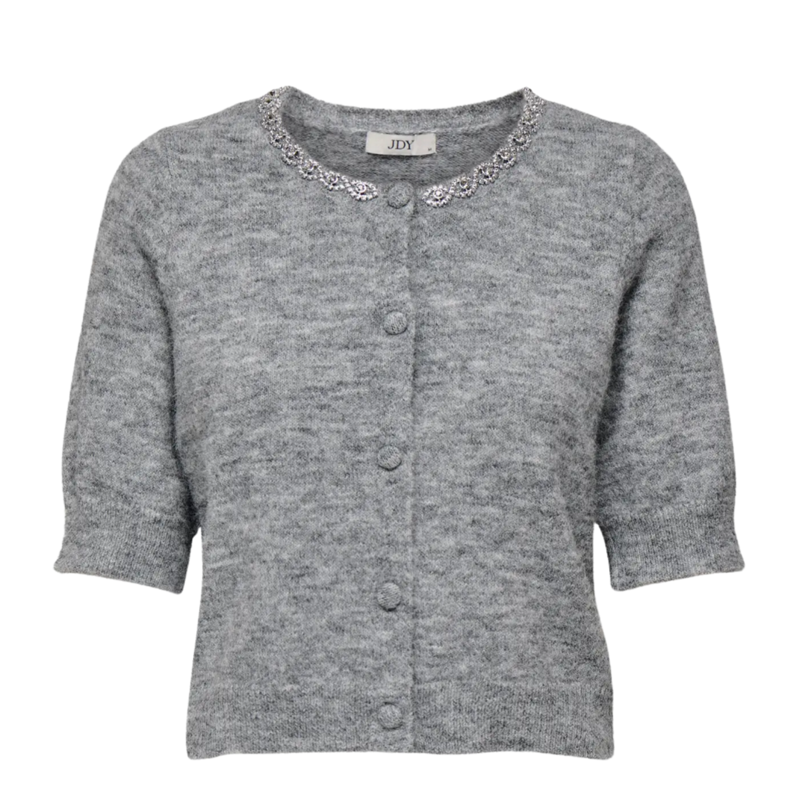 JDY Frost Embellished Cardigan - Grey