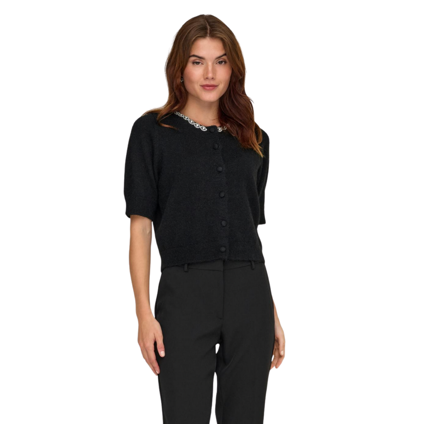 JDY Frost Embellished  Cardigan - Black