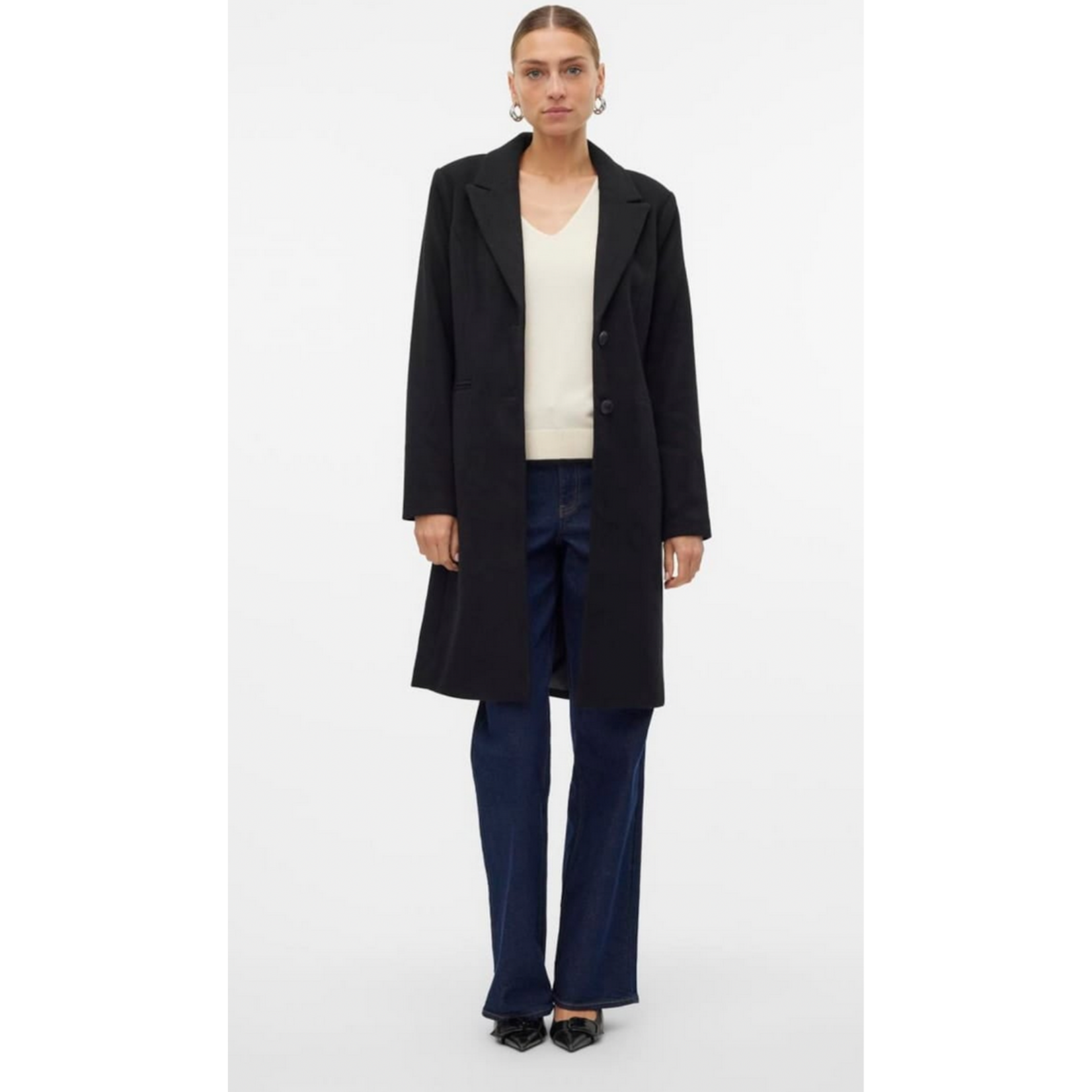 Vero Moda Blaza Herringbone Long Coat