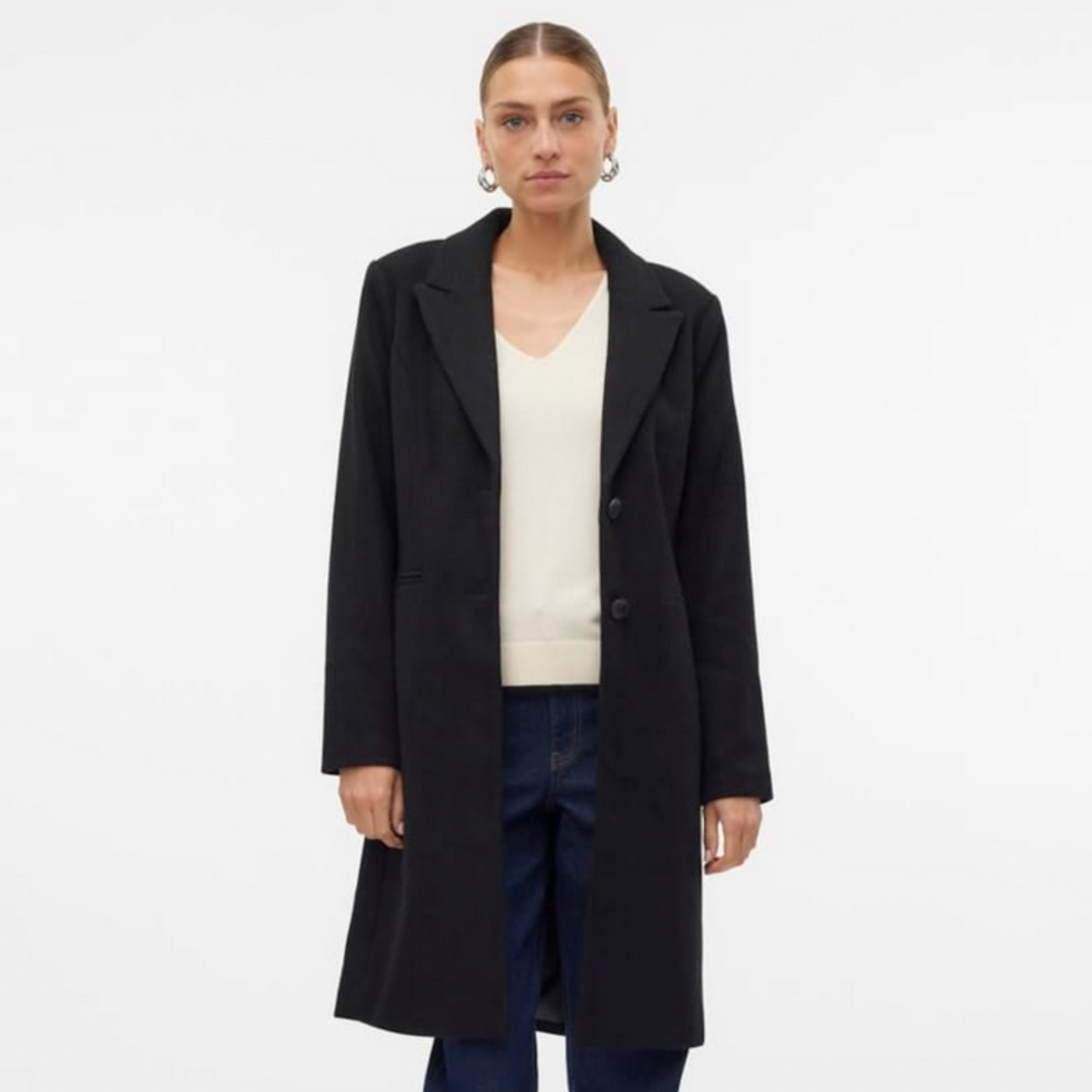 Vero Moda Blaza Herringbone Long Coat