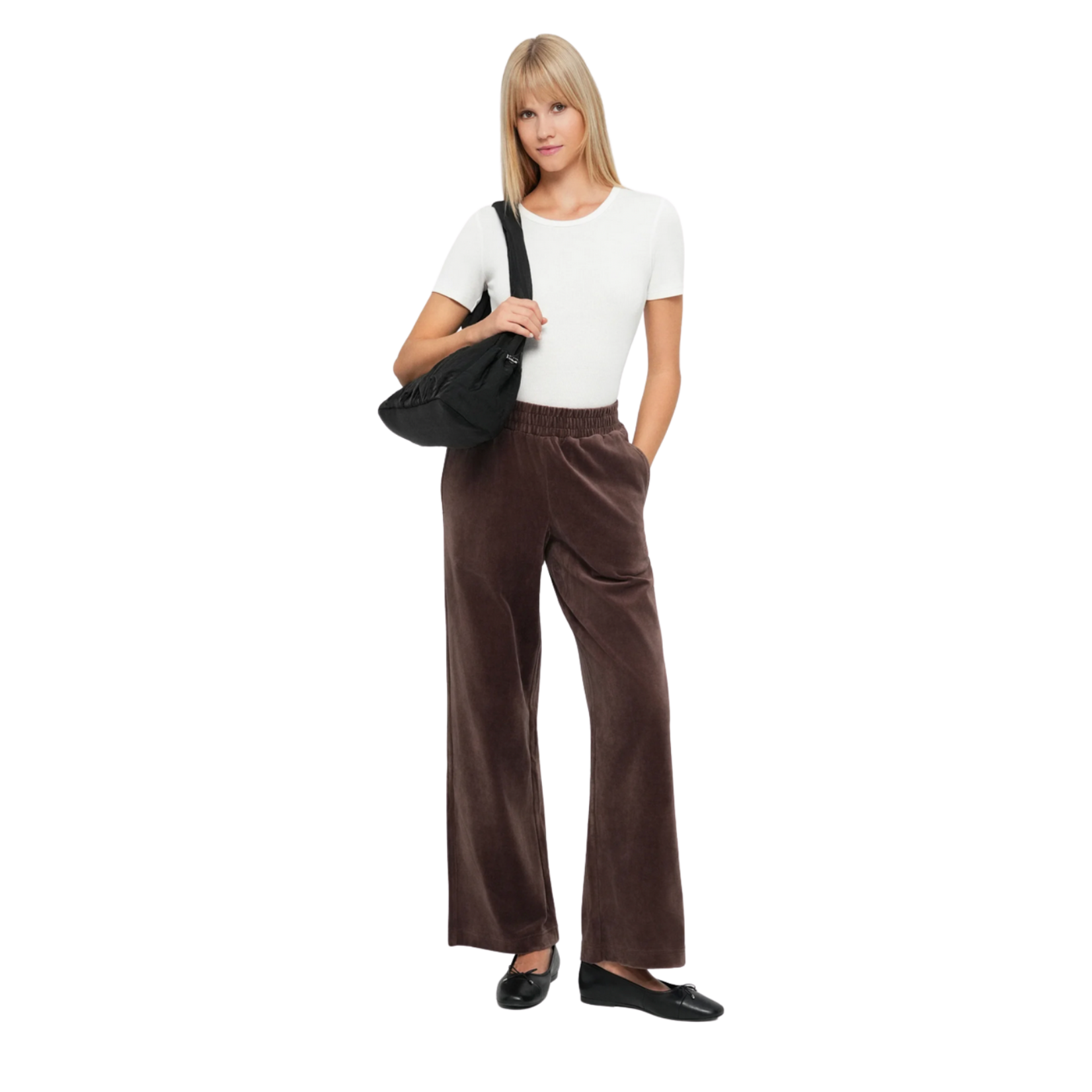 JJXX Victoria Velour Wide Leg Pant