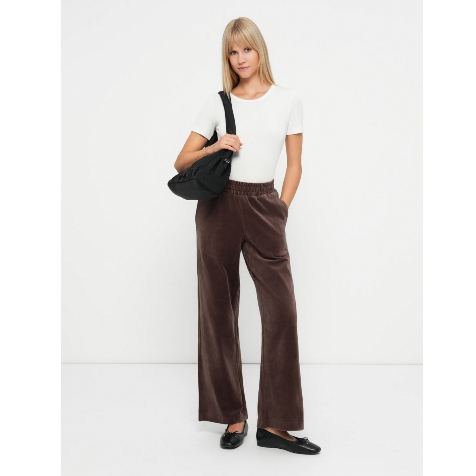JJXX Victoria Velour Wide Leg Pant
