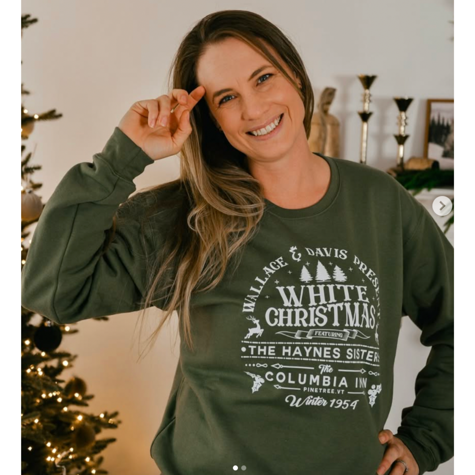 Wild Melon Designs White Christmas Crew Sweatshirt