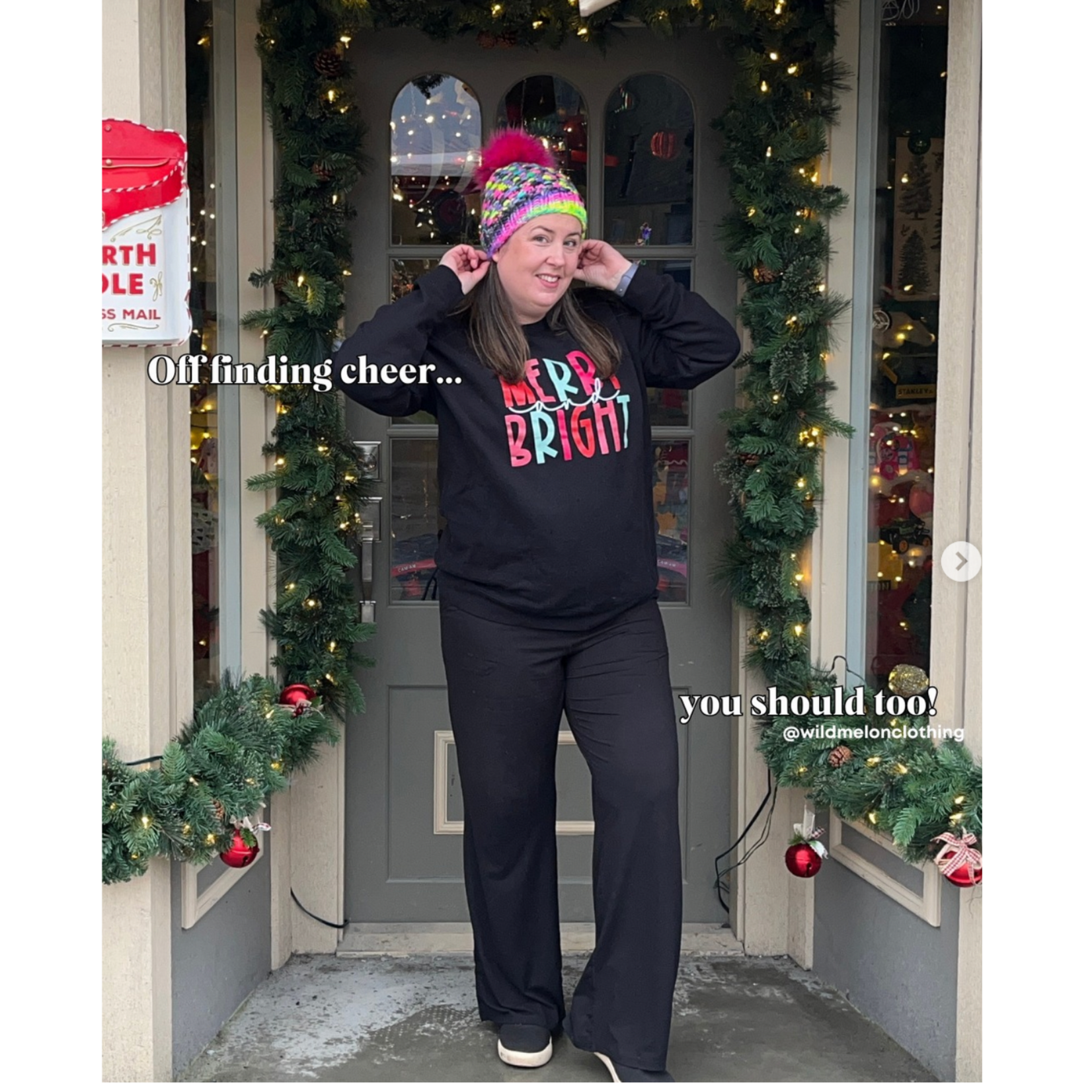 Wild Melon Designs Merry & Bright Crew Sweatshirt