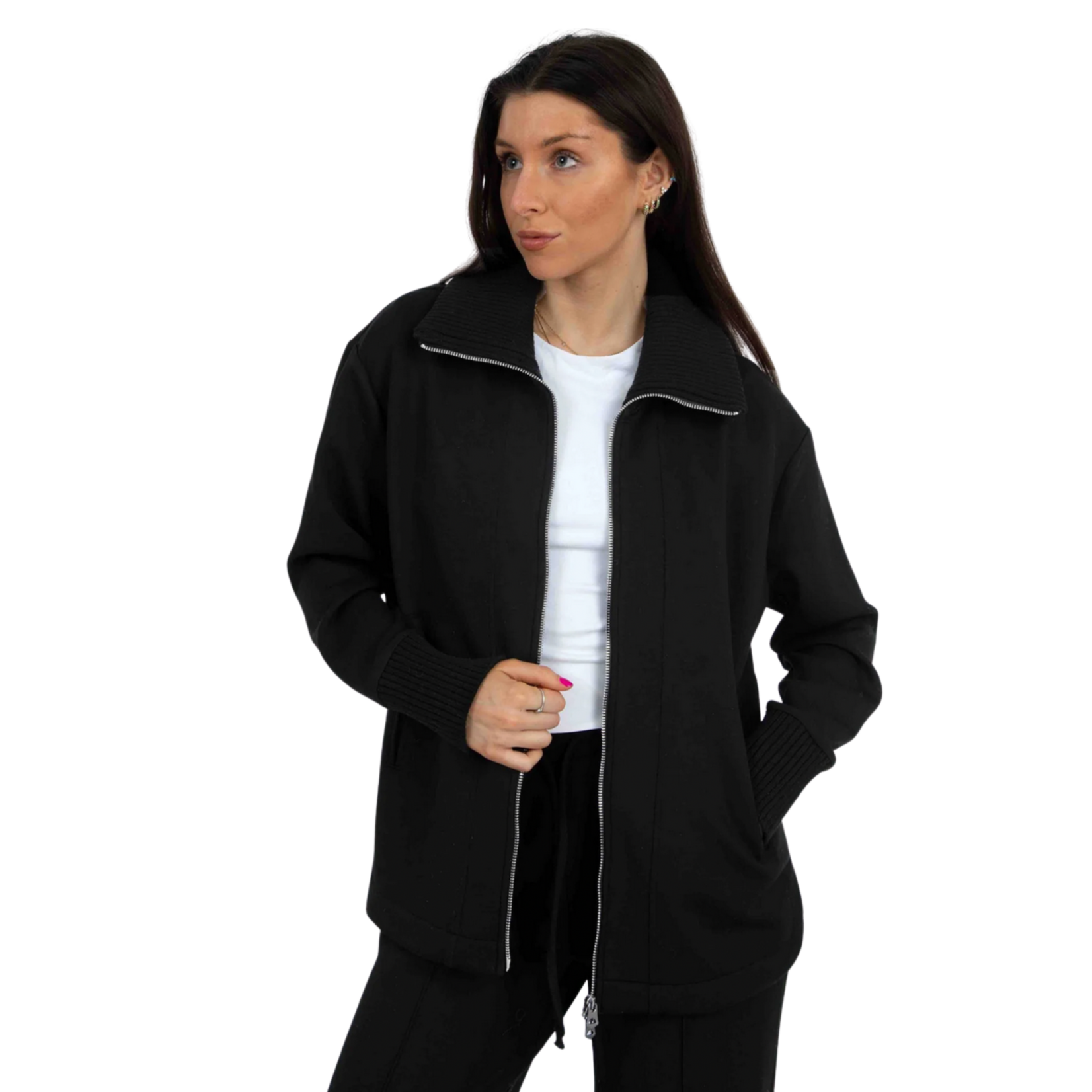 Ivy Soft Knit Zip Up - Plum