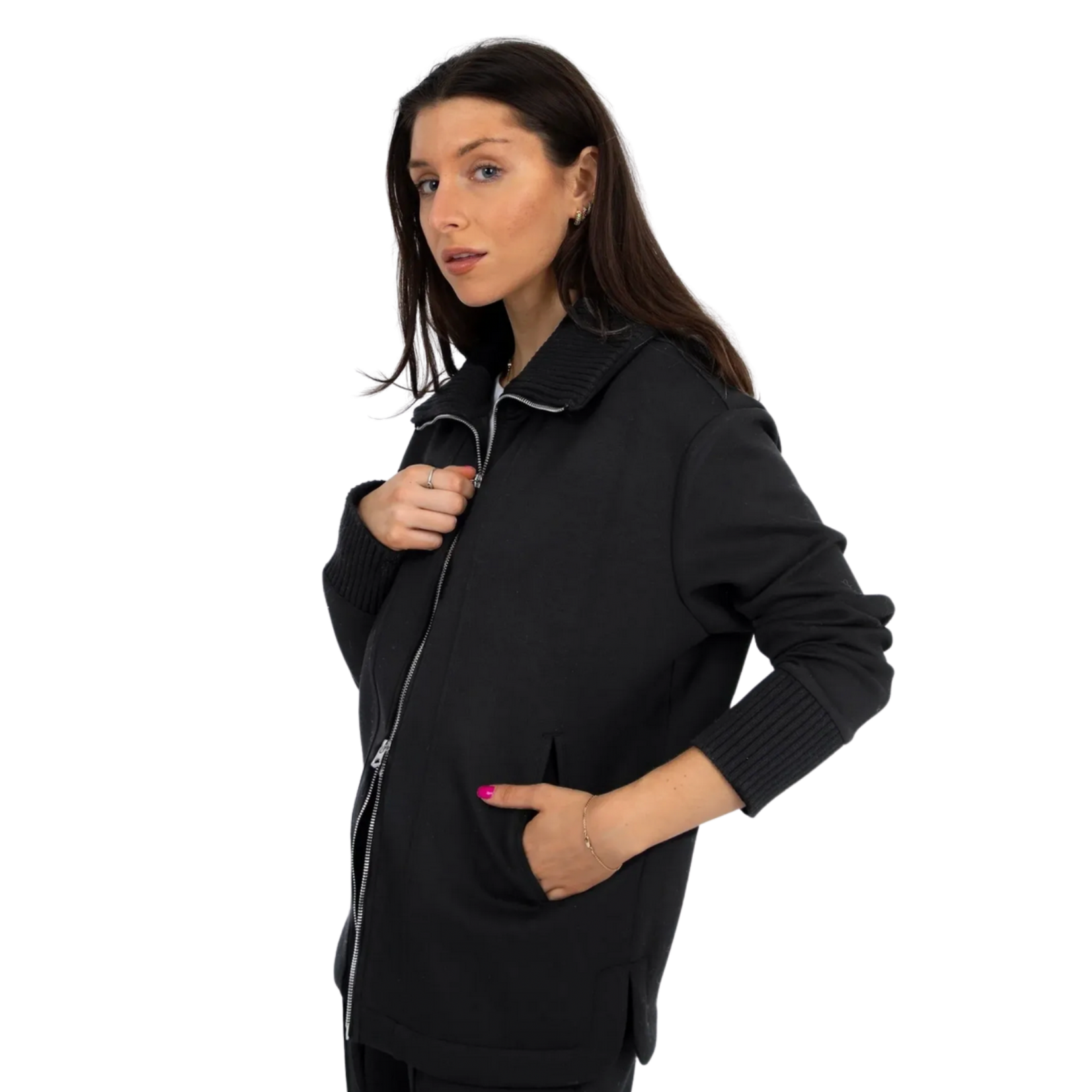 Ivy Soft Knit Zip Up - Plum