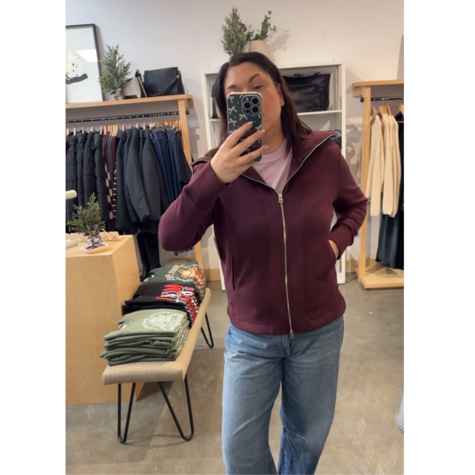 Ivy Soft Knit Zip Up - Plum