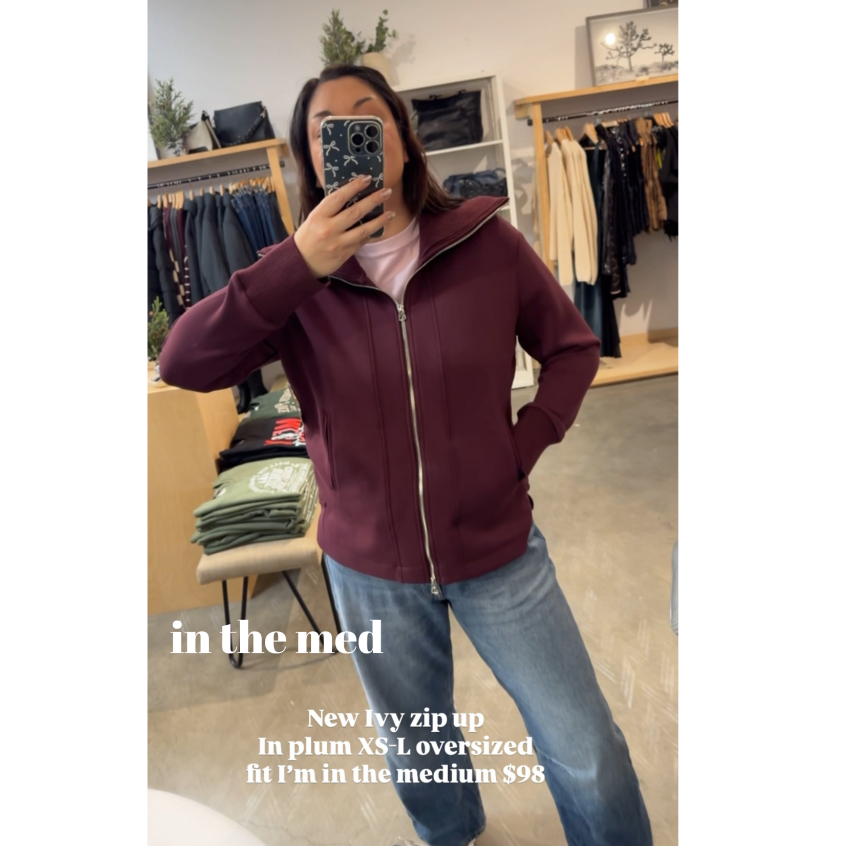 Ivy Soft Knit Zip Up - Plum