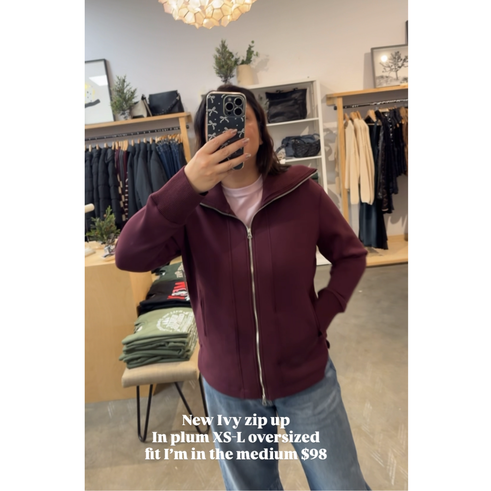 Ivy Soft Knit Zip Up - Plum