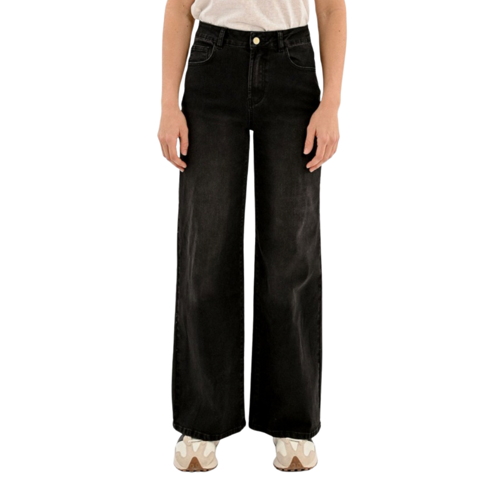 Molly Bracken Mica Wide Leg Denim - Black