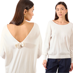 Molly Bracken Aurelia Deep-V Bow Knit