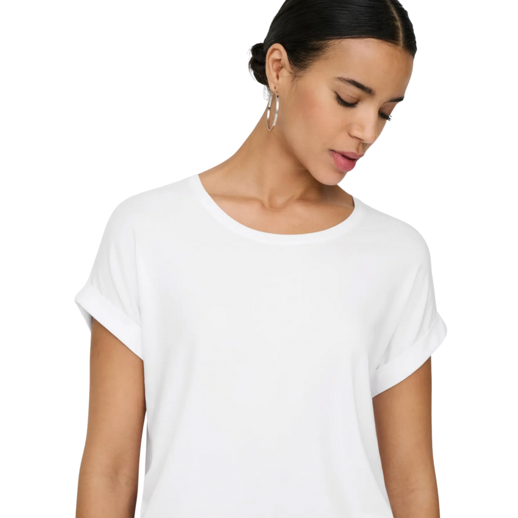 Only Moster Cuffed Tee - White