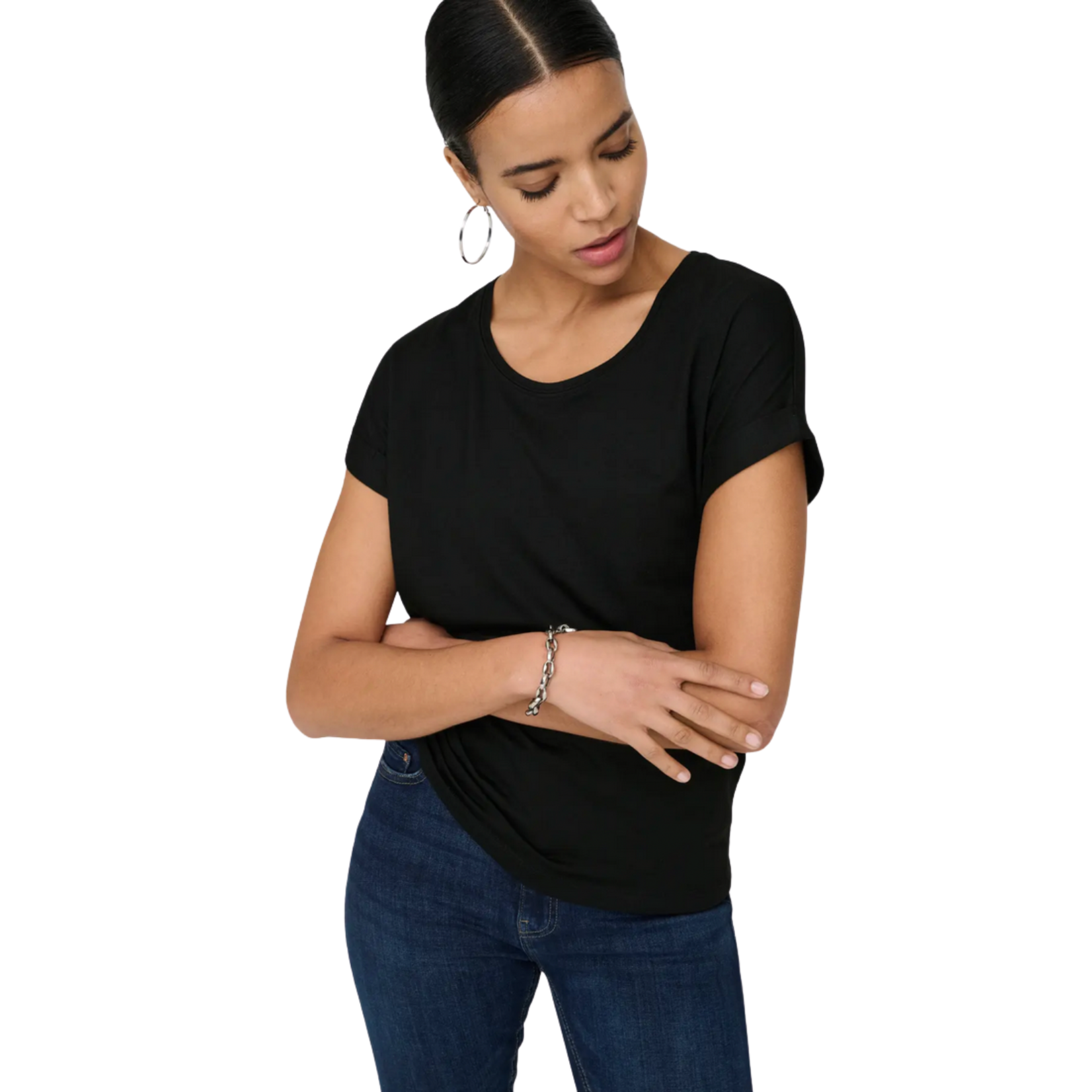 Only Moster Cuffed Tee - Black