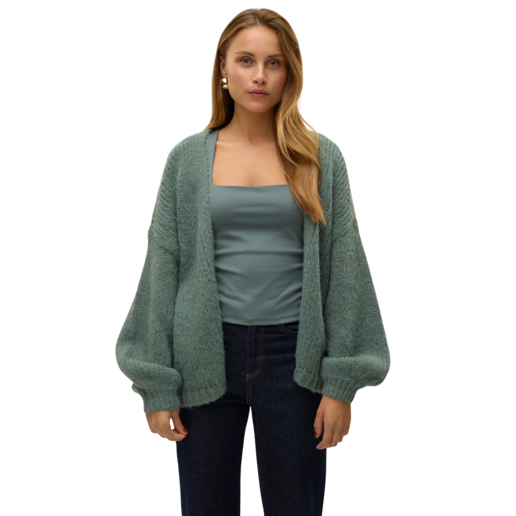 Vero Moda Loft Open Cardigan - Laurel Wreath