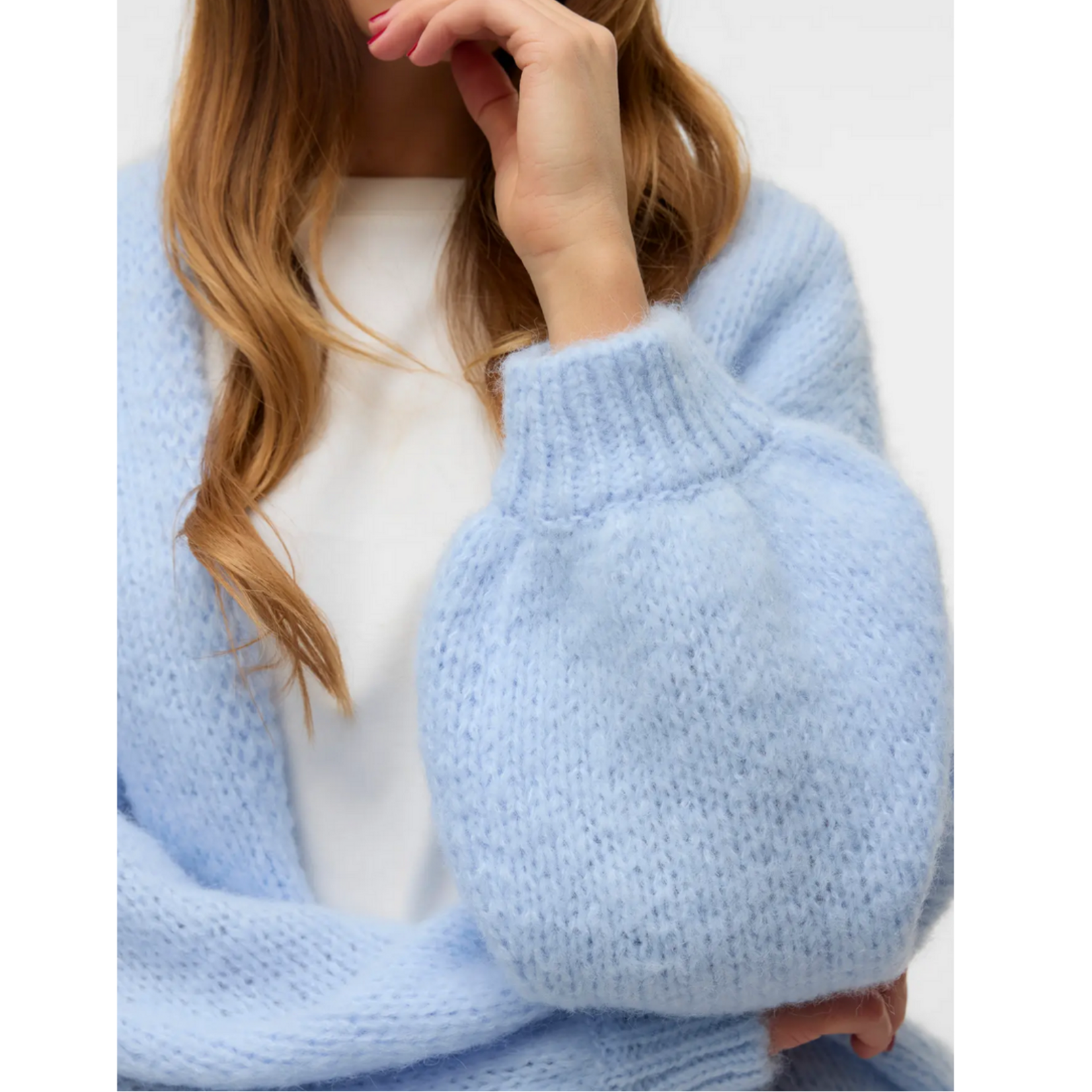 Vero Moda Loft Open Cardigan - Dusty Blue