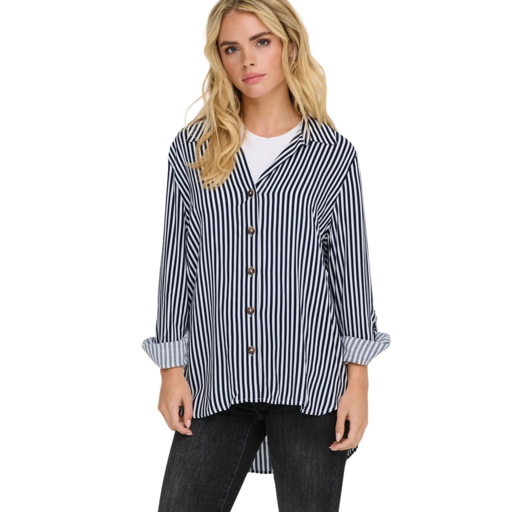 JDY Sydney Striped Top - Navy