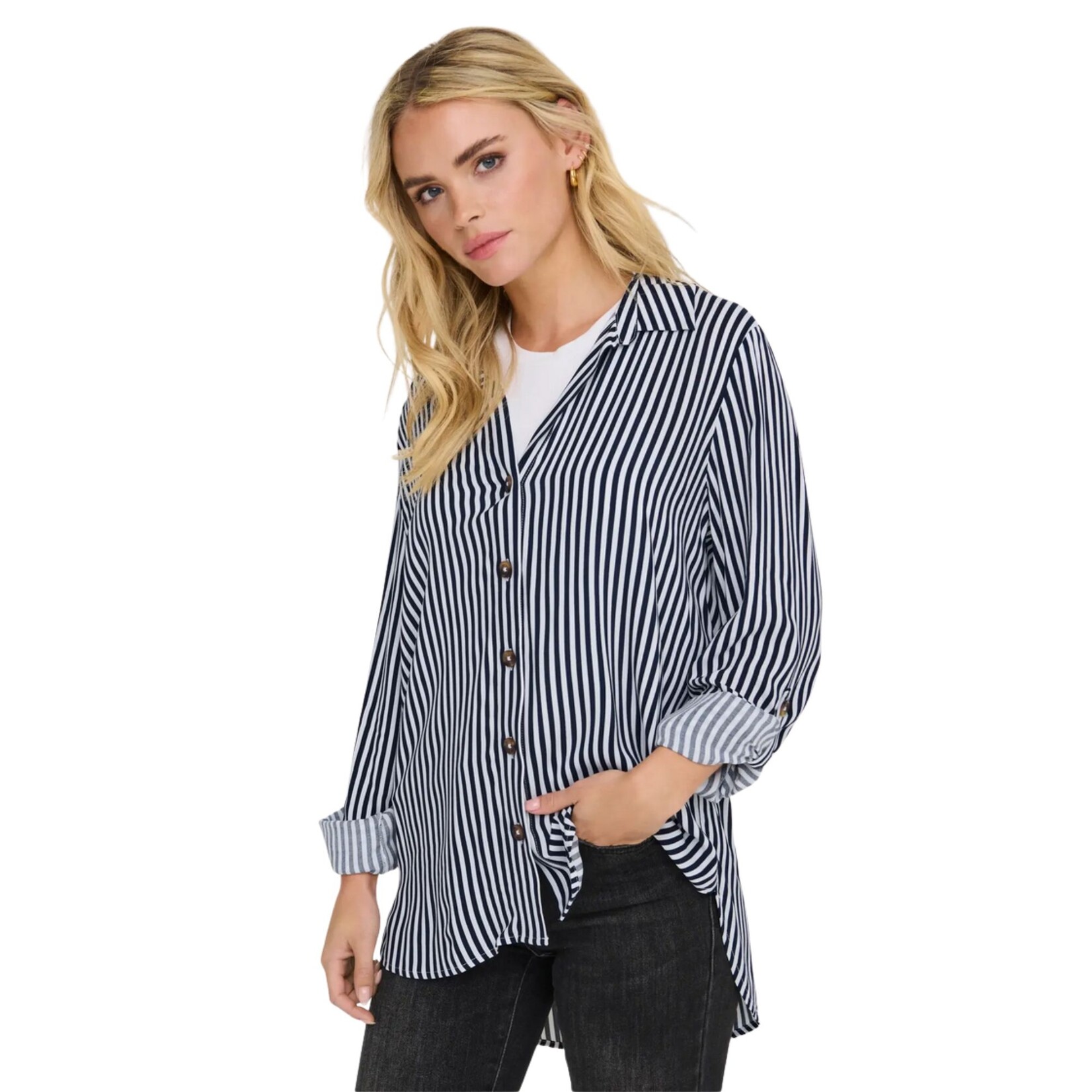 JDY Sydney Striped Top - Navy