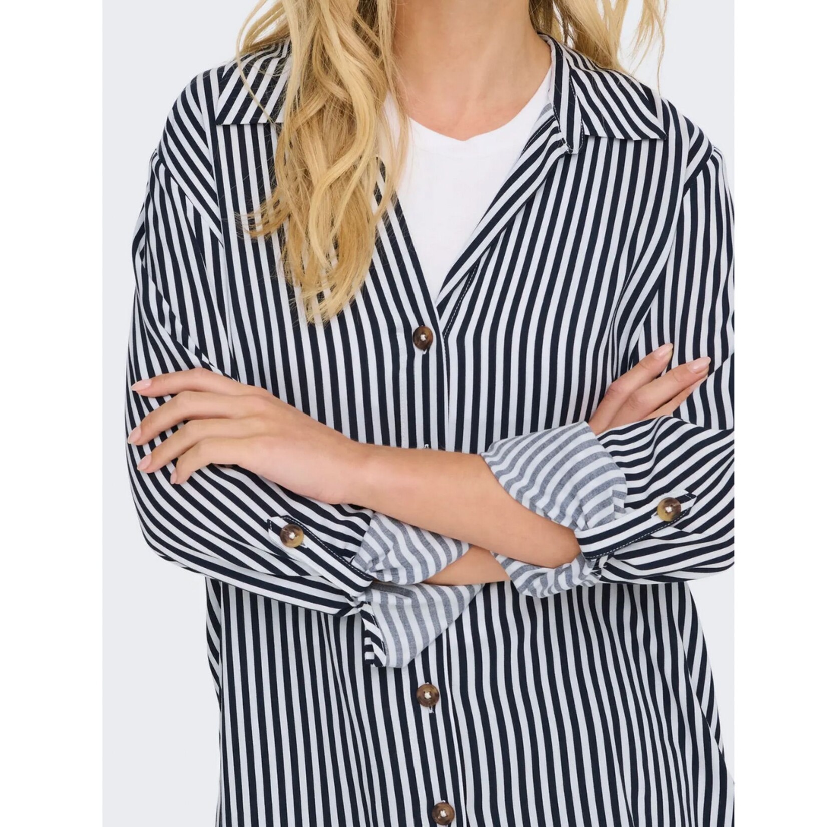 JDY Sydney Striped Top - Navy
