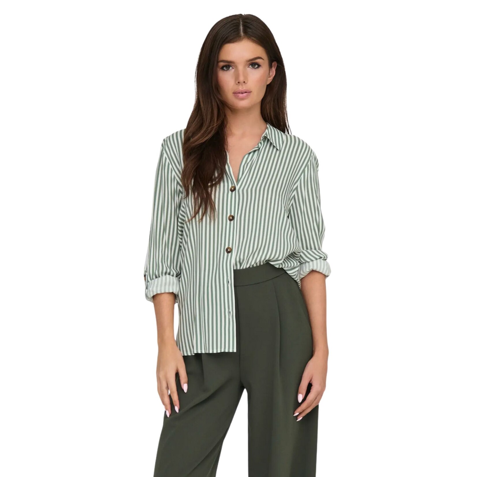 JDY Sydney Striped Top- Sea Spray