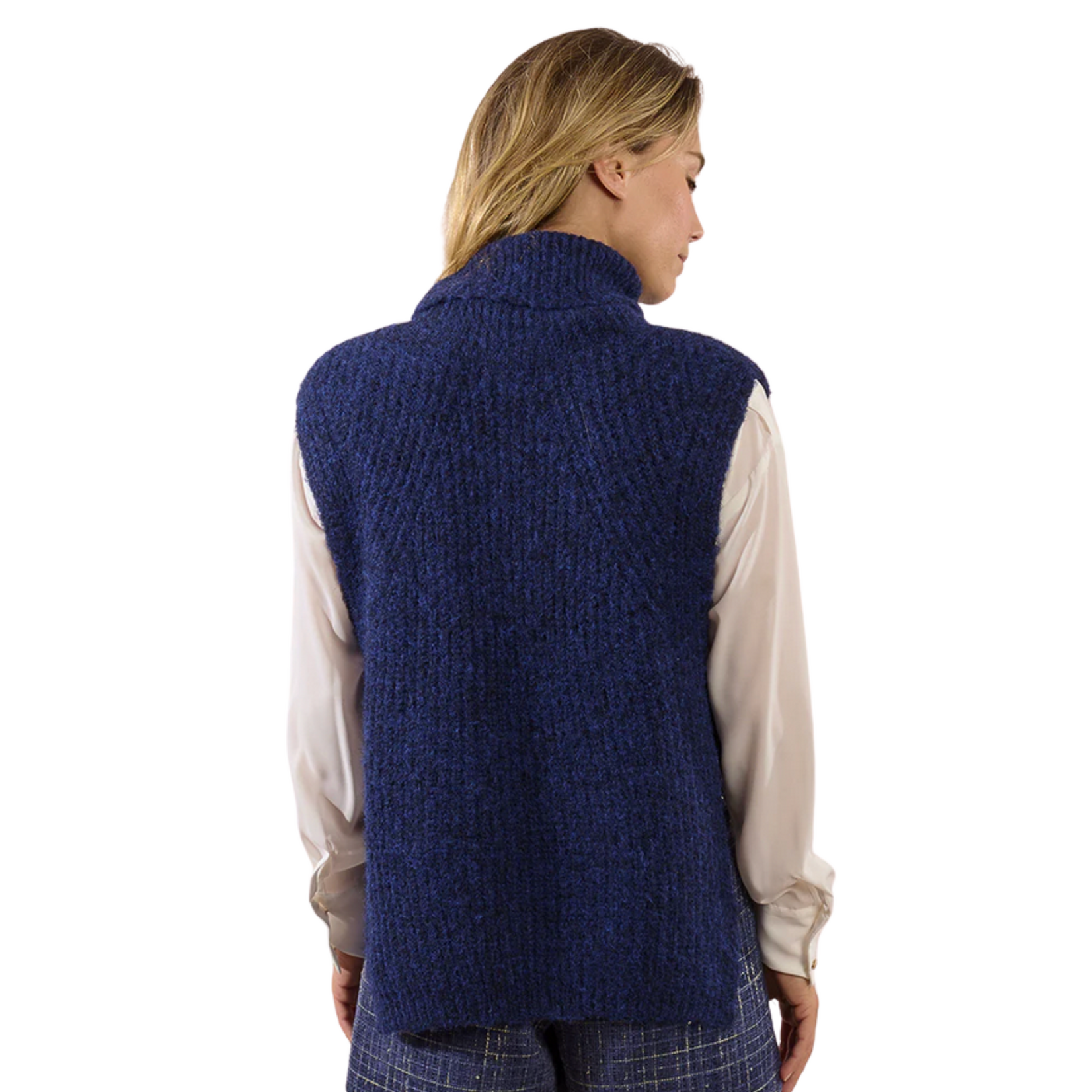 Molly Bracken Hazel Knit Vest - Navy Blue