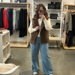 Molly Bracken Colby Teddy Vest - Chestnut