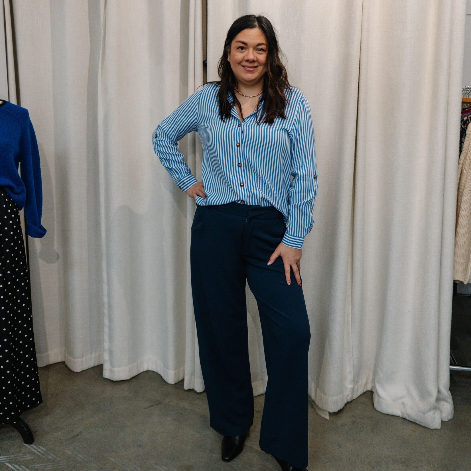 JDY Claire Easy Pant - Inkwell