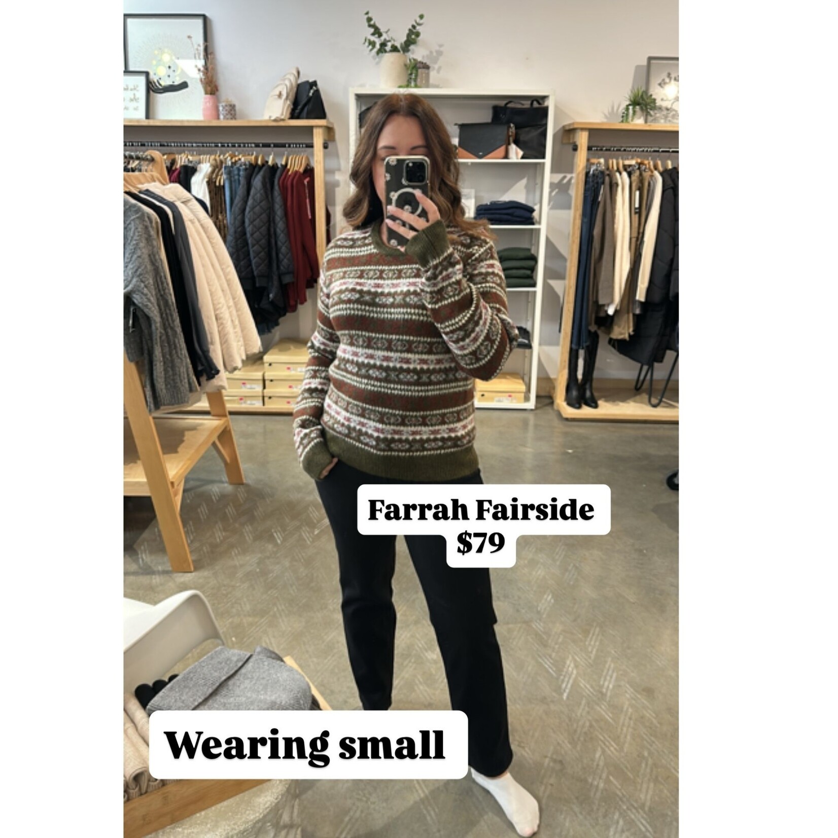 JJXX Farrah Fair Isle Crew Knit