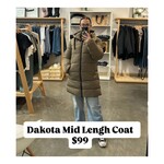 Only Dakota Mid Length Coat - Sage Wood