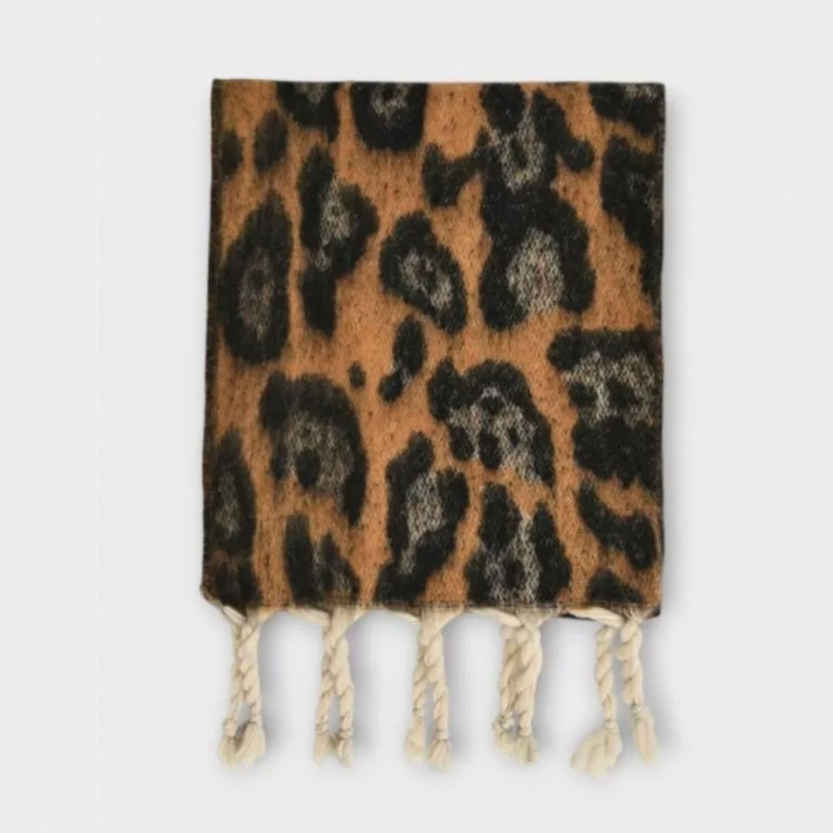 Molly Bracken Cozy Leopard Scarf - Camel