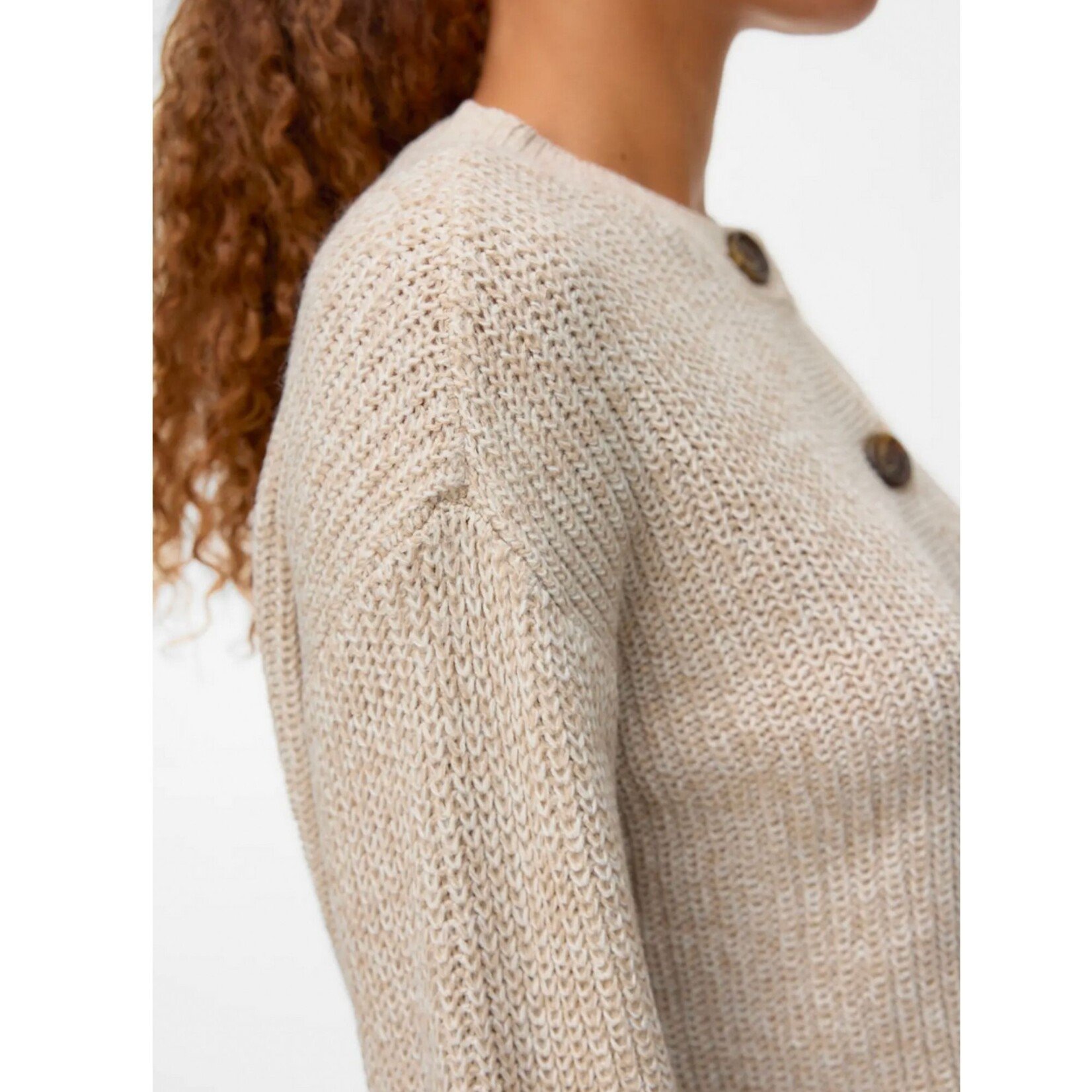 Vero Moda Charlie Crew Cardi - Pebble