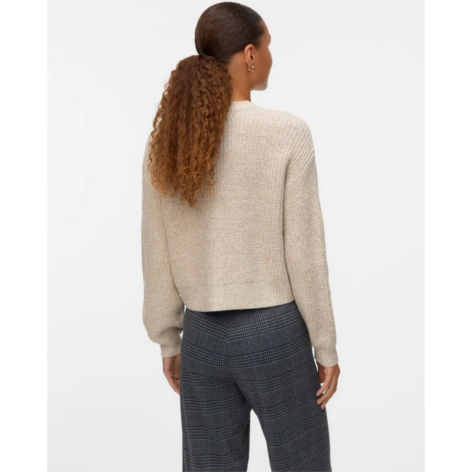 Vero Moda Charlie Crew Cardi - Pebble
