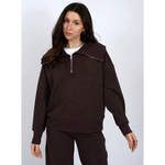 RD Style Shay Soft Knit Half Zip  - Umber